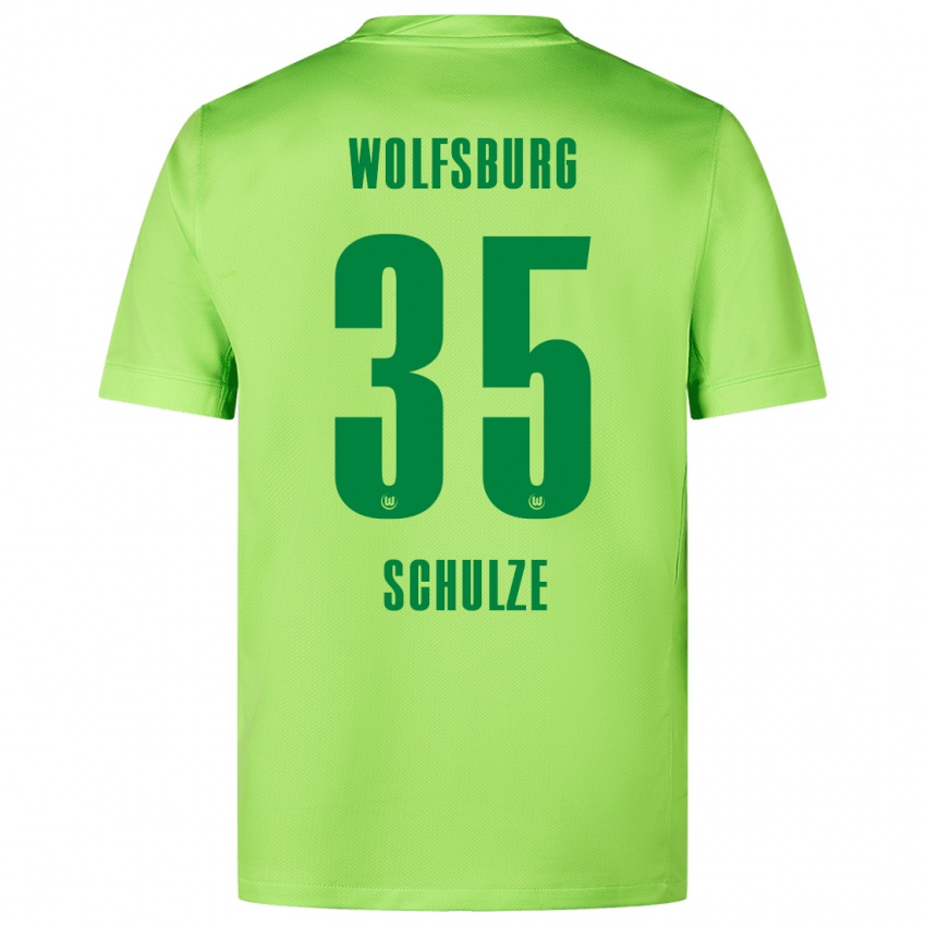 Niño Camiseta Philipp Schulze #35 Verde Fluorescente 1ª Equipación 2024/25 La Camisa Perú