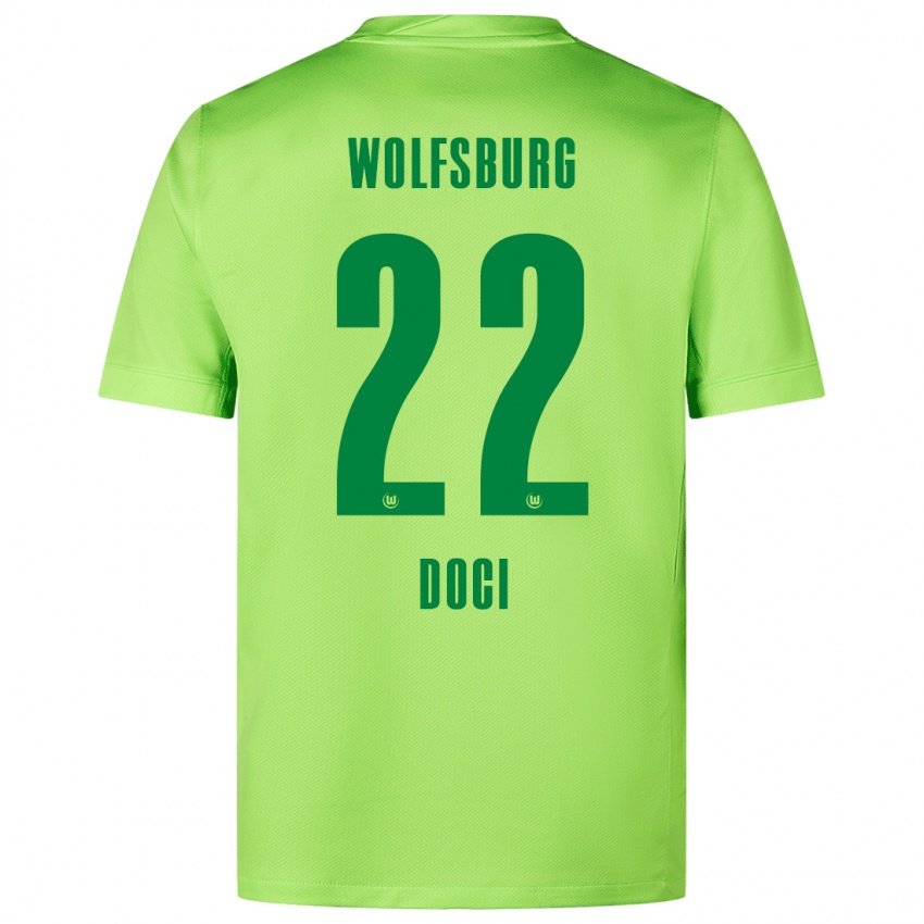 Niño Camiseta Adrian Doci #22 Verde Fluorescente 1ª Equipación 2024/25 La Camisa Perú