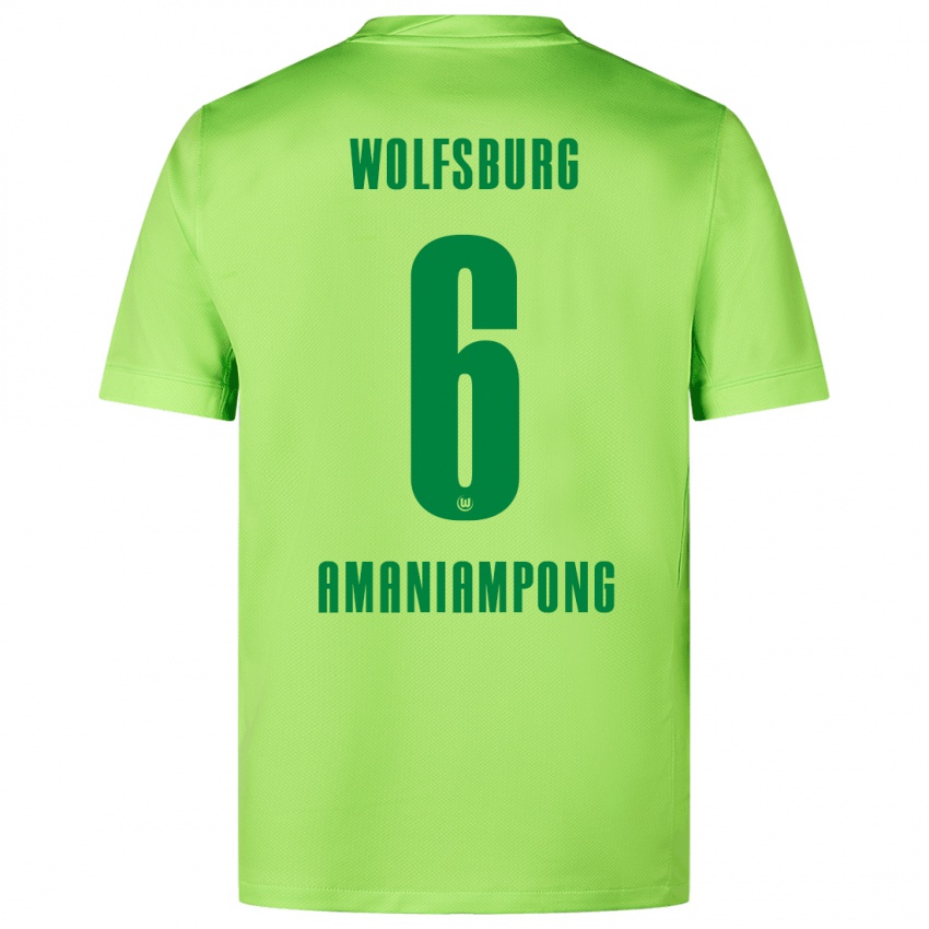 Niño Camiseta Marces Amaniampong #6 Verde Fluorescente 1ª Equipación 2024/25 La Camisa Perú