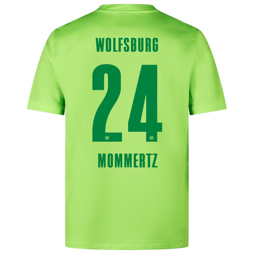 Niño Camiseta Benjamin Mommertz #24 Verde Fluorescente 1ª Equipación 2024/25 La Camisa Perú