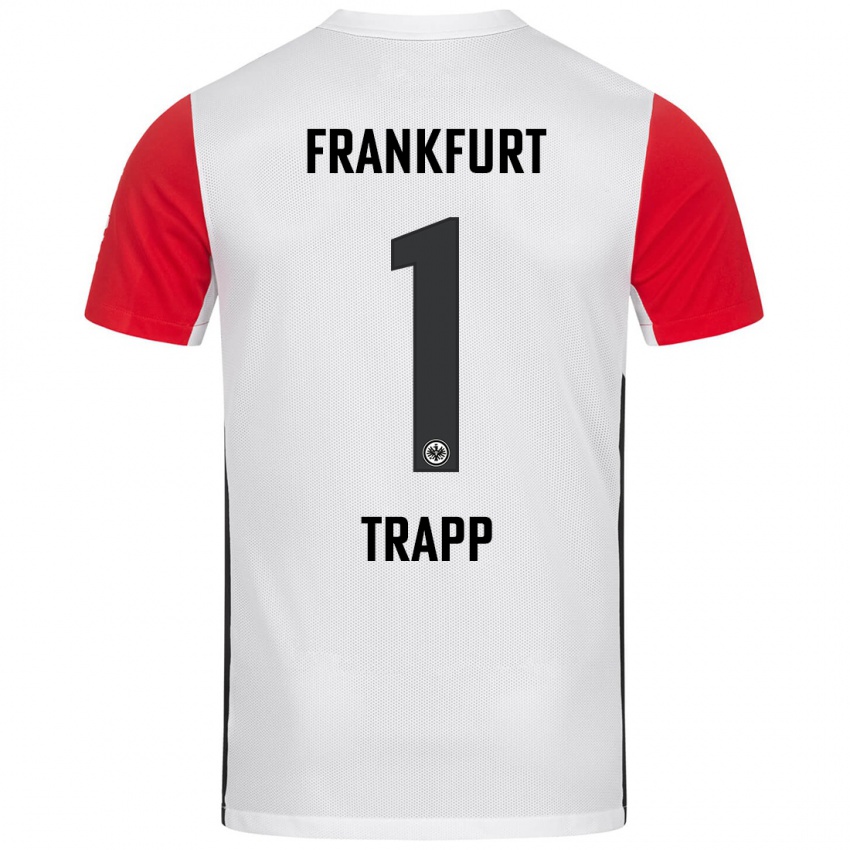 Niño Camiseta Kevin Trapp #1 Blanco Rojo 1ª Equipación 2024/25 La Camisa Perú