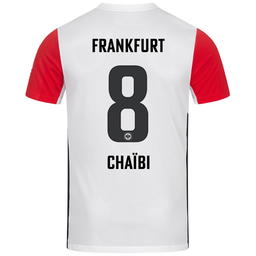 Niño Camiseta Farès Chaïbi #8 Blanco Rojo 1ª Equipación 2024/25 La Camisa Perú