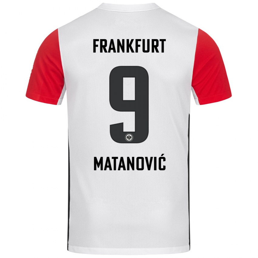 Niño Camiseta Igor Matanovic #9 Blanco Rojo 1ª Equipación 2024/25 La Camisa Perú