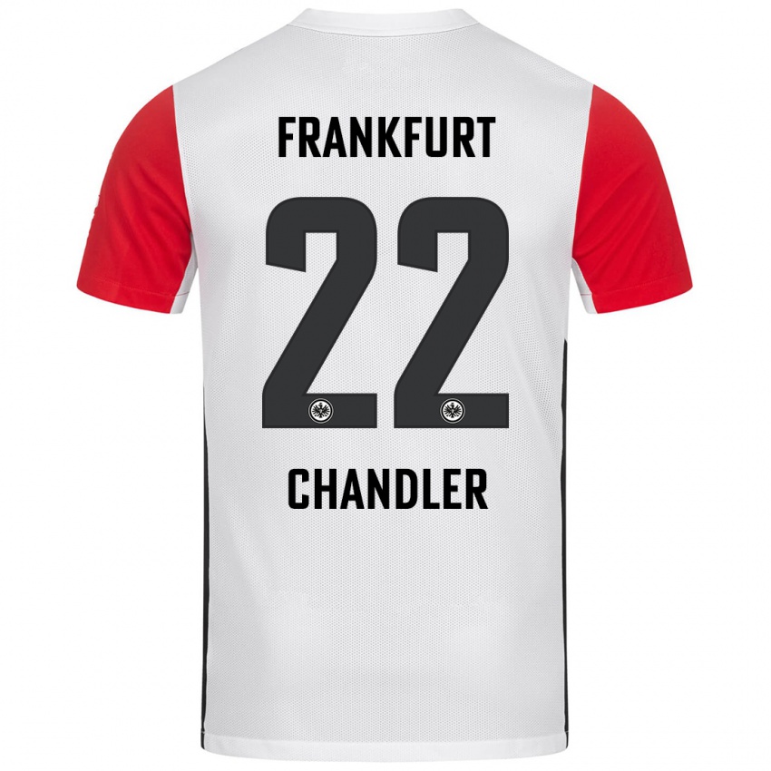 Niño Camiseta Timothy Chandler #22 Blanco Rojo 1ª Equipación 2024/25 La Camisa Perú