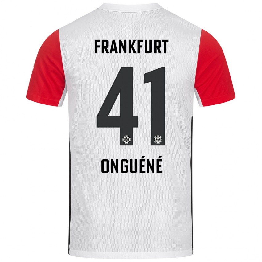 Niño Camiseta Jérôme Onguéné #41 Blanco Rojo 1ª Equipación 2024/25 La Camisa Perú