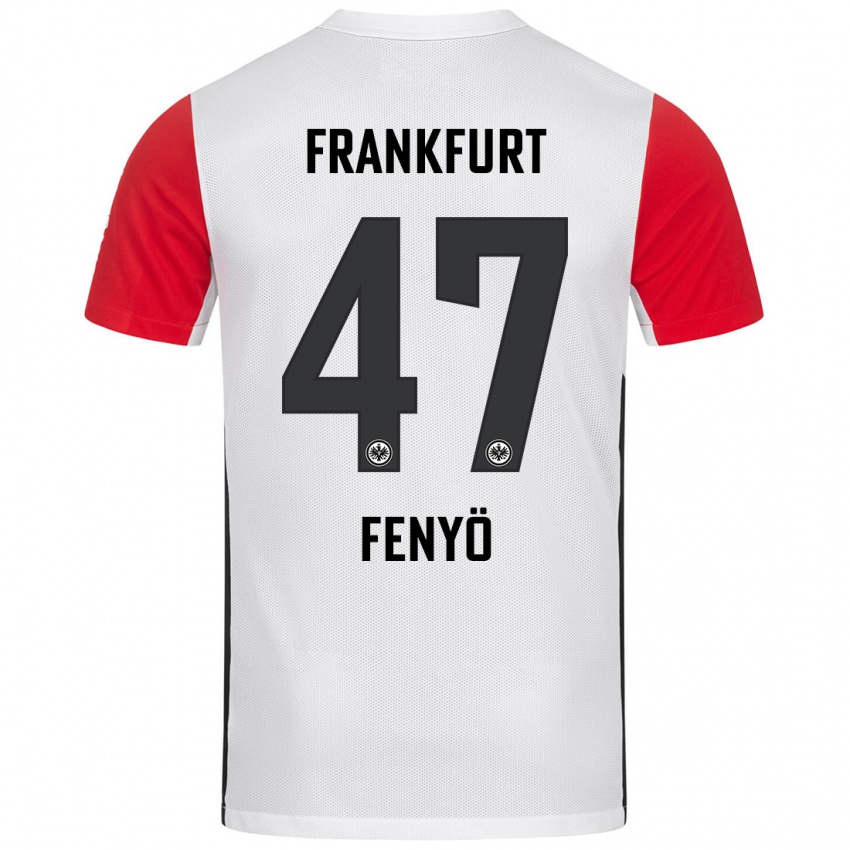 Niño Camiseta Noah Fenyö #47 Blanco Rojo 1ª Equipación 2024/25 La Camisa Perú