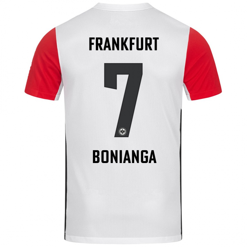 Niño Camiseta Phinees Bonianga #7 Blanco Rojo 1ª Equipación 2024/25 La Camisa Perú