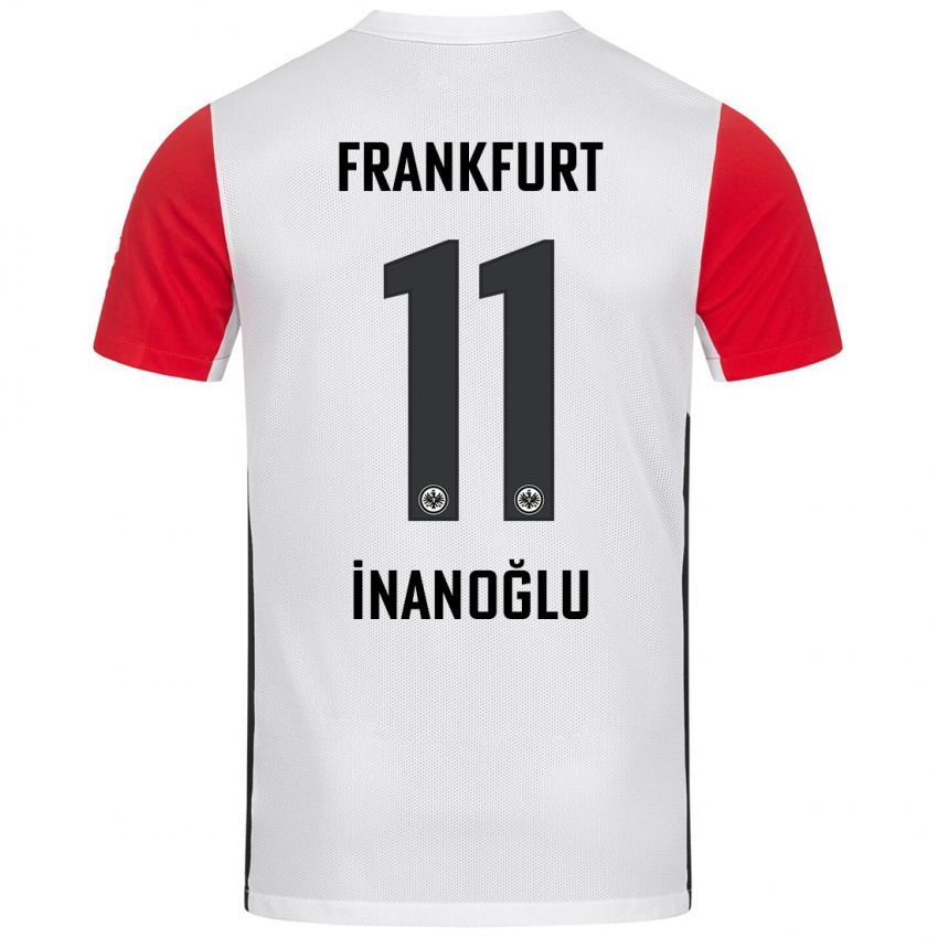 Niño Camiseta Kaan İnanoğlu #11 Blanco Rojo 1ª Equipación 2024/25 La Camisa Perú