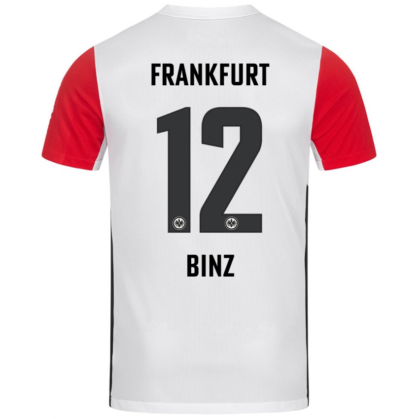 Niño Camiseta Sam Binz #12 Blanco Rojo 1ª Equipación 2024/25 La Camisa Perú