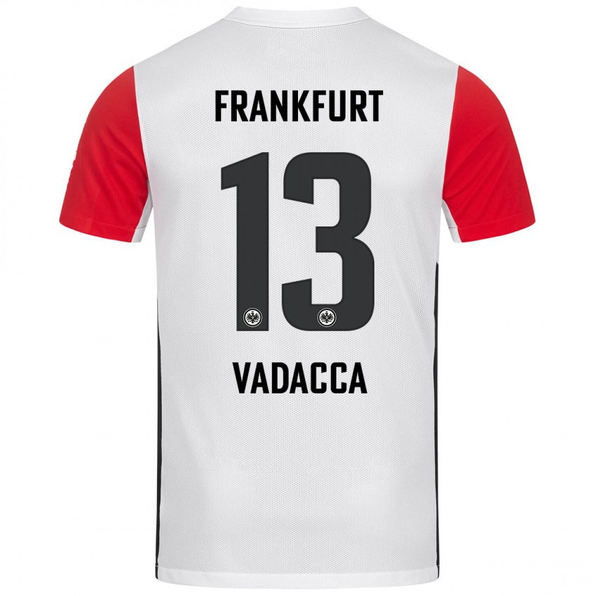 Niño Camiseta Gianni Vadacca #13 Blanco Rojo 1ª Equipación 2024/25 La Camisa Perú