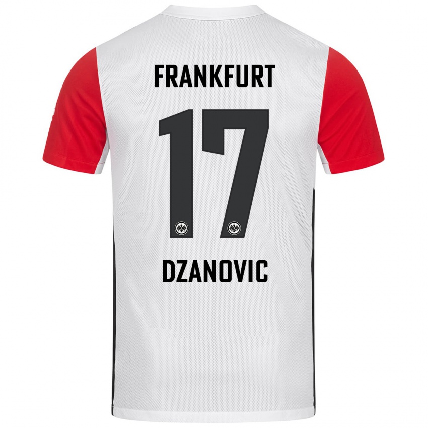 Niño Camiseta Benjamin Dzanovic #17 Blanco Rojo 1ª Equipación 2024/25 La Camisa Perú