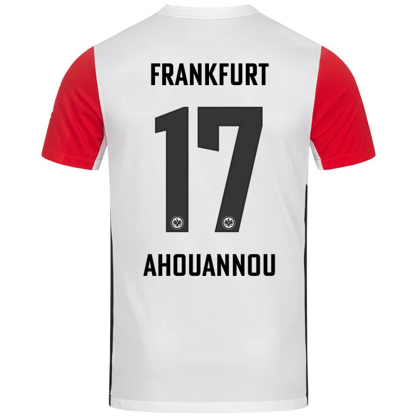 Niño Camiseta Yannis Ahouannou #17 Blanco Rojo 1ª Equipación 2024/25 La Camisa Perú