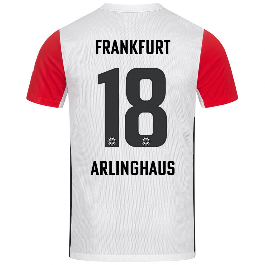 Niño Camiseta Max Arlinghaus #18 Blanco Rojo 1ª Equipación 2024/25 La Camisa Perú