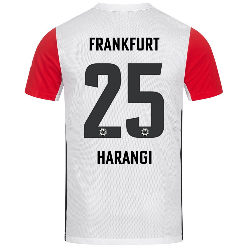 Niño Camiseta Aiden Harangi #25 Blanco Rojo 1ª Equipación 2024/25 La Camisa Perú