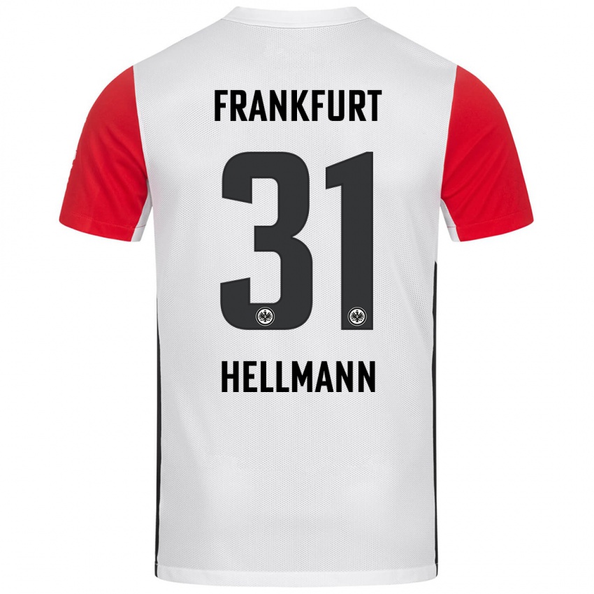 Niño Camiseta Melvin Hellmann #31 Blanco Rojo 1ª Equipación 2024/25 La Camisa Perú