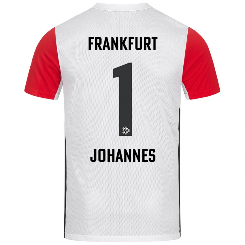 Niño Camiseta Stina Johannes #1 Blanco Rojo 1ª Equipación 2024/25 La Camisa Perú