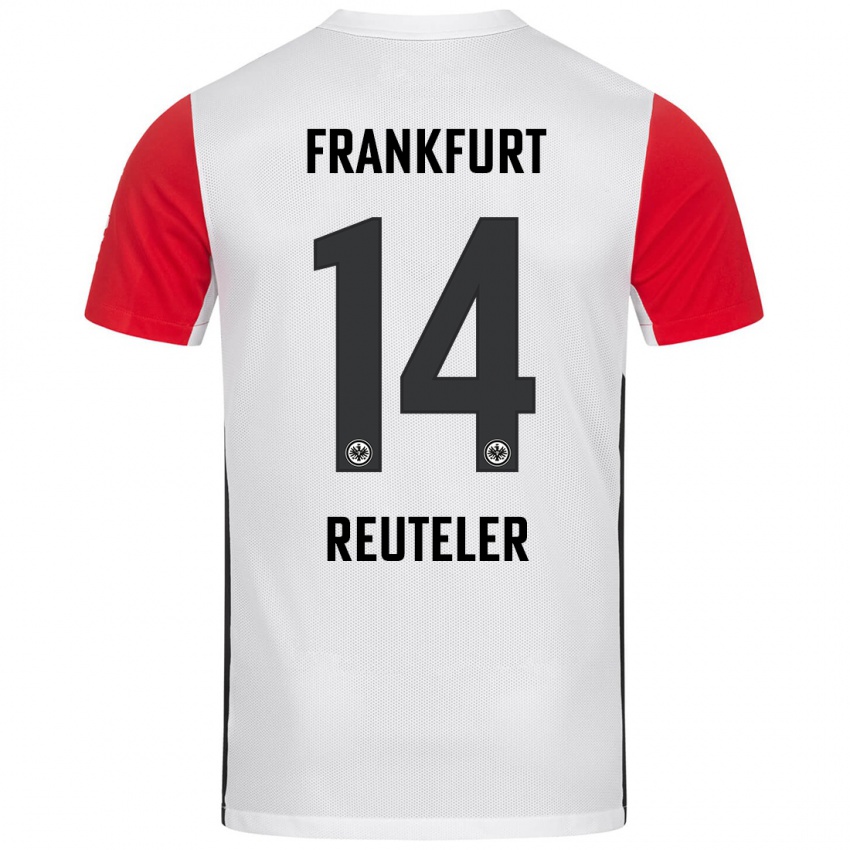 Niño Camiseta Geraldine Reuteler #14 Blanco Rojo 1ª Equipación 2024/25 La Camisa Perú