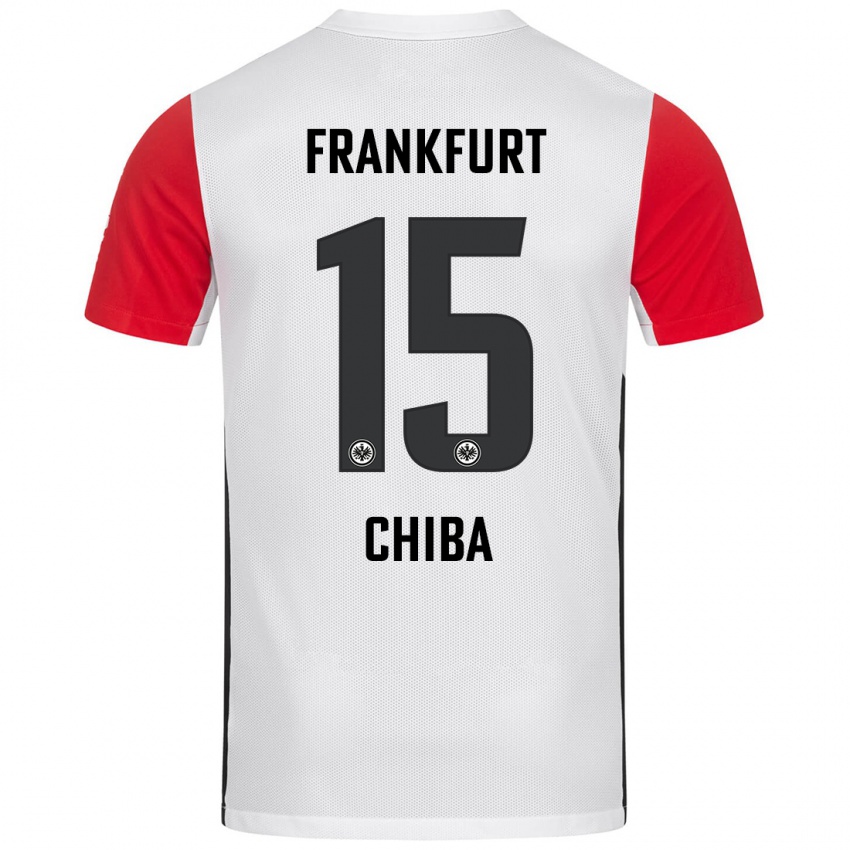 Niño Camiseta Remina Chiba #15 Blanco Rojo 1ª Equipación 2024/25 La Camisa Perú