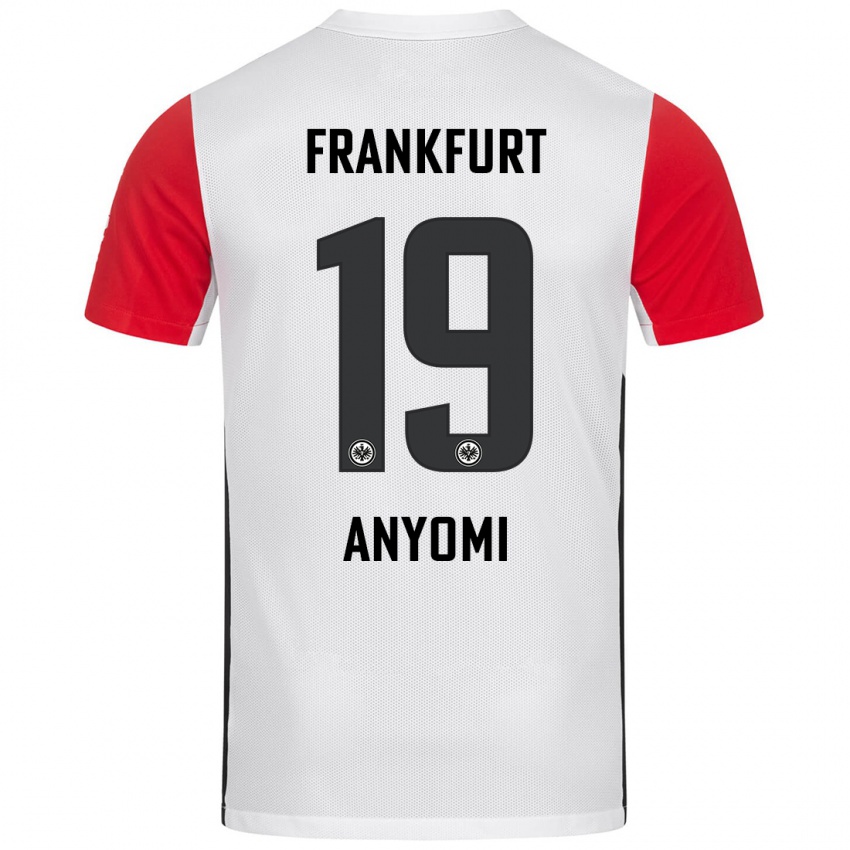 Niño Camiseta Nicole Anyomi #19 Blanco Rojo 1ª Equipación 2024/25 La Camisa Perú