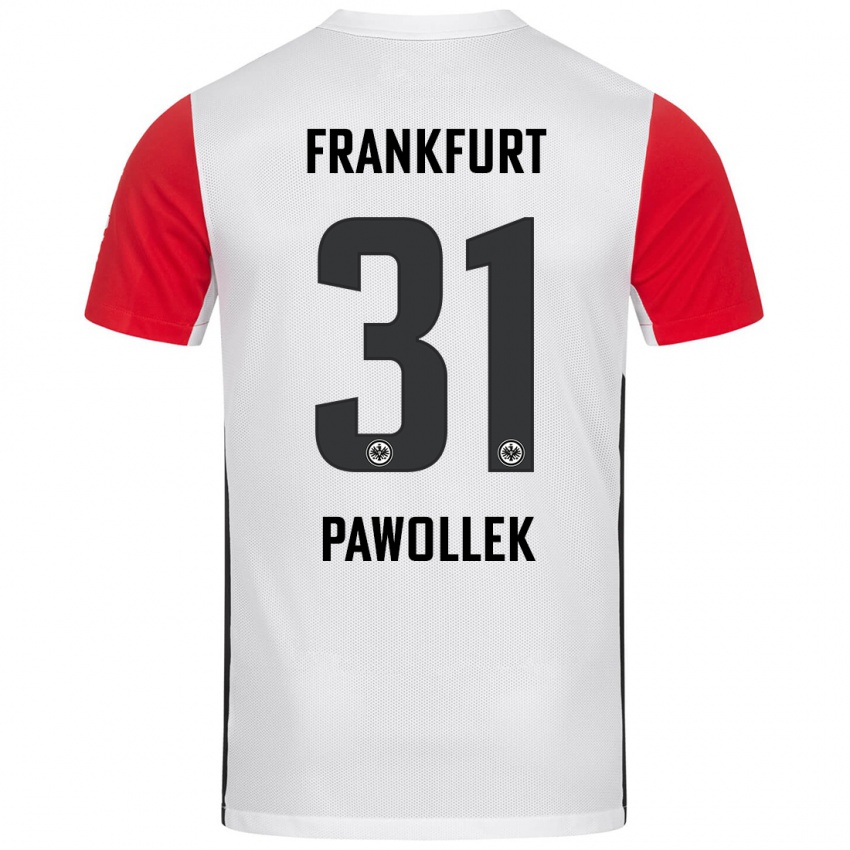 Niño Camiseta Tanja Pawollek #31 Blanco Rojo 1ª Equipación 2024/25 La Camisa Perú