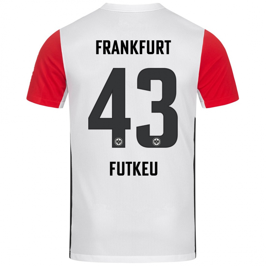 Niño Camiseta Noel Futkeu #43 Blanco Rojo 1ª Equipación 2024/25 La Camisa Perú