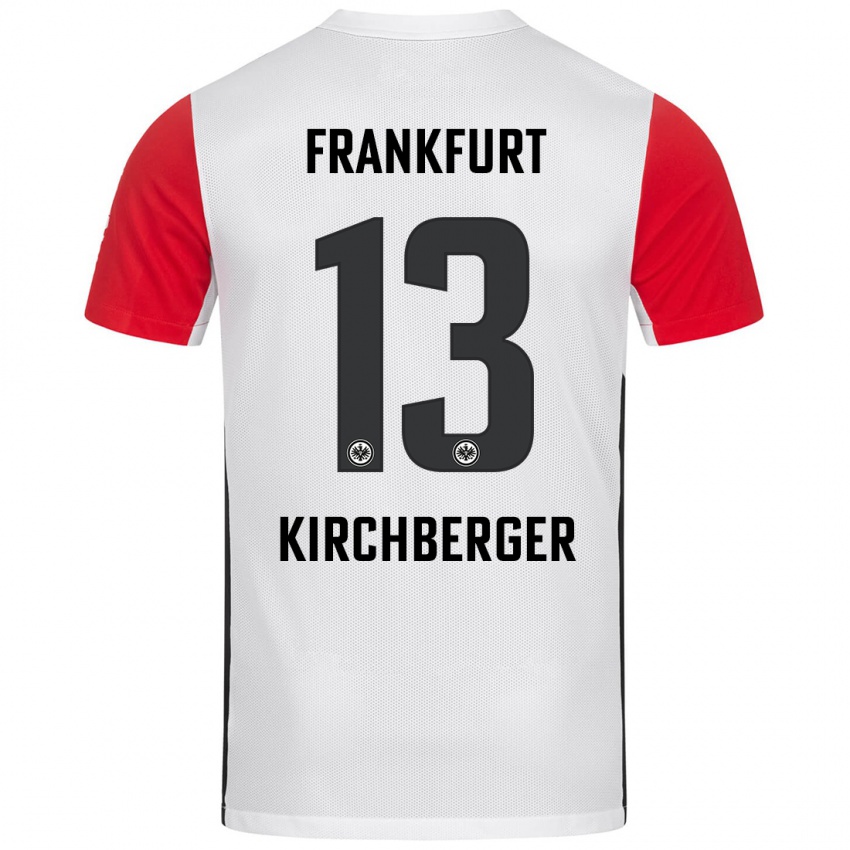 Niño Camiseta Virginia Kirchberger #13 Blanco Rojo 1ª Equipación 2024/25 La Camisa Perú