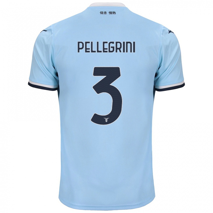 Niño Camiseta Luca Pellegrini #3 Azul 1ª Equipación 2024/25 La Camisa Perú