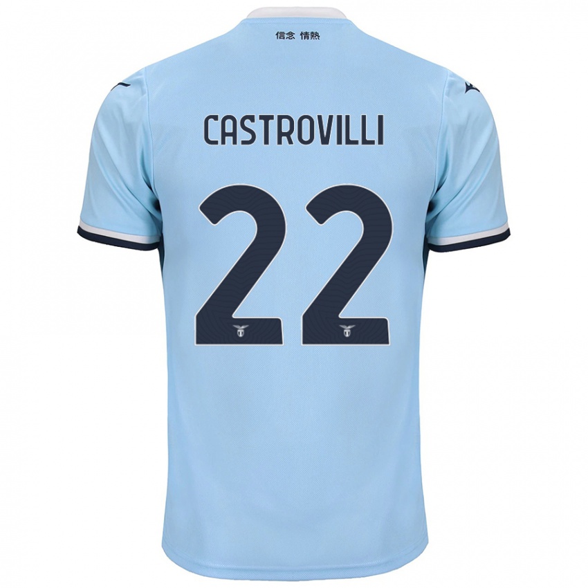 Niño Camiseta Gaetano Castrovilli #22 Azul 1ª Equipación 2024/25 La Camisa Perú