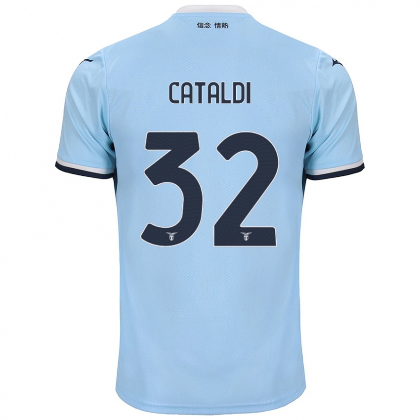 Niño Camiseta Danilo Cataldi #32 Azul 1ª Equipación 2024/25 La Camisa Perú