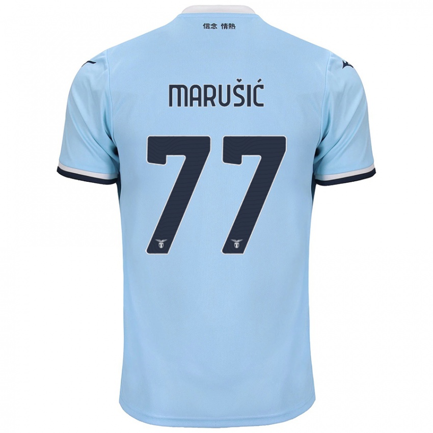 Niño Camiseta Adam Marusic #77 Azul 1ª Equipación 2024/25 La Camisa Perú