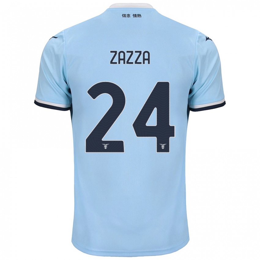 Niño Camiseta Matteo Zazza #24 Azul 1ª Equipación 2024/25 La Camisa Perú