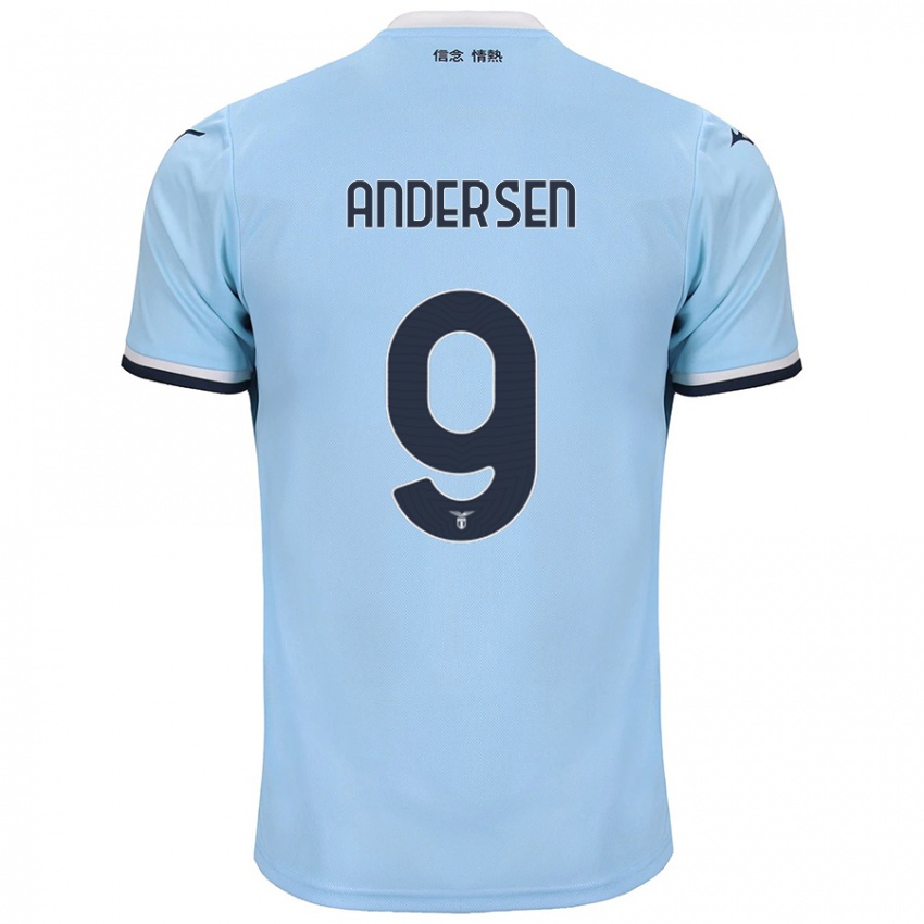 Niño Camiseta Signe Holt Andersen #9 Azul 1ª Equipación 2024/25 La Camisa Perú