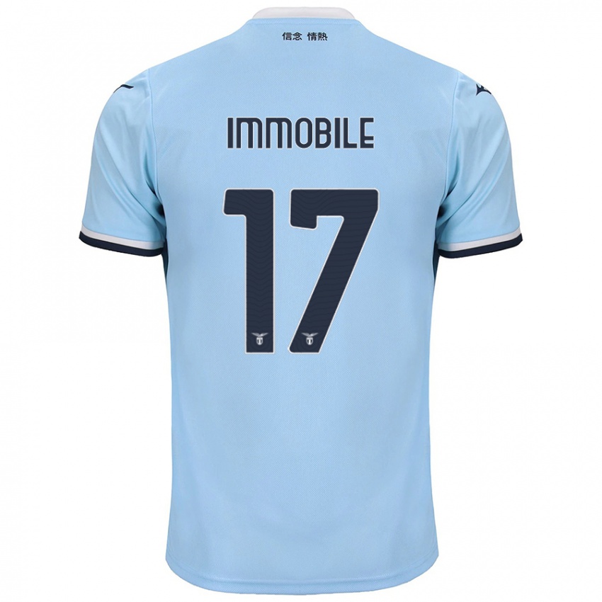 Niño Camiseta Ciro Immobile #17 Azul 1ª Equipación 2024/25 La Camisa Perú