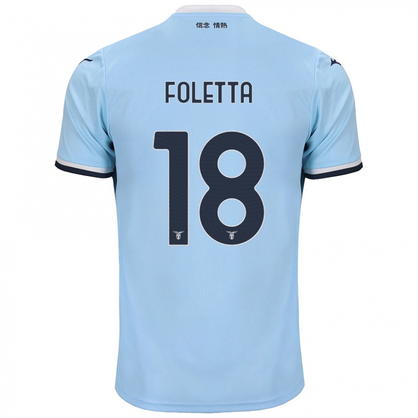 Niño Camiseta Isabella Foletta #18 Azul 1ª Equipación 2024/25 La Camisa Perú