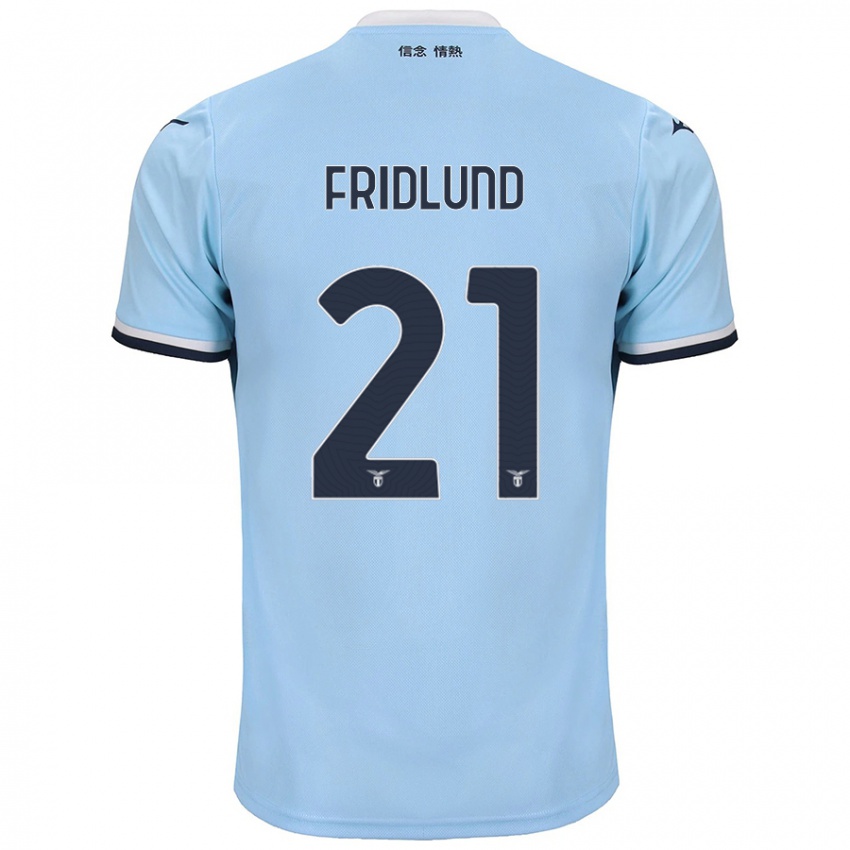 Niño Camiseta Johanne Fridlund #21 Azul 1ª Equipación 2024/25 La Camisa Perú