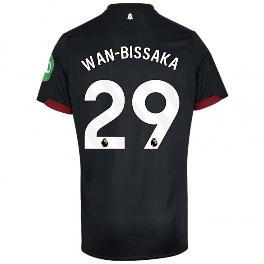 Niño Camiseta Aaron Wan-Bissaka #29 Negro Blanco 2ª Equipación 2024/25 La Camisa Perú