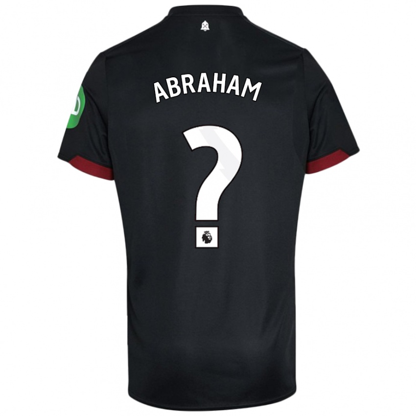 Niño Camiseta Dondre Abraham #0 Negro Blanco 2ª Equipación 2024/25 La Camisa Perú