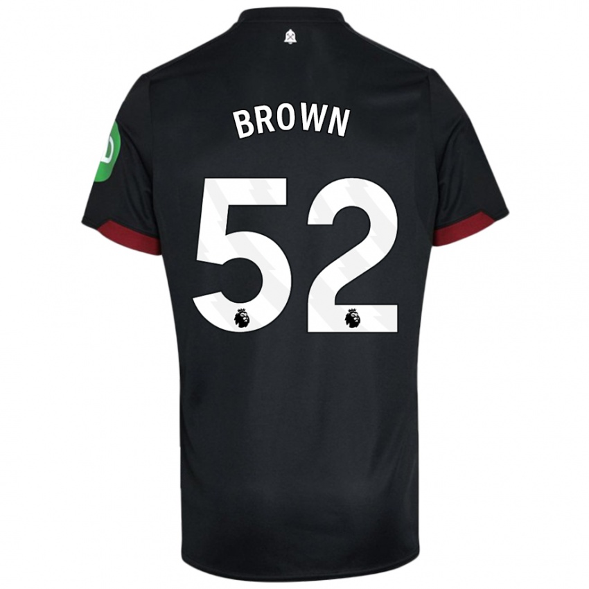 Niño Camiseta Luis Brown #52 Negro Blanco 2ª Equipación 2024/25 La Camisa Perú