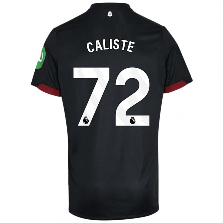 Niño Camiseta Gabriel Caliste #72 Negro Blanco 2ª Equipación 2024/25 La Camisa Perú