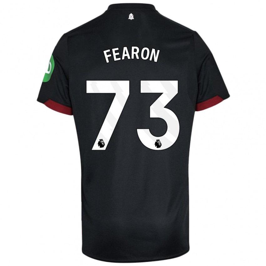 Niño Camiseta Preston Fearon #73 Negro Blanco 2ª Equipación 2024/25 La Camisa Perú