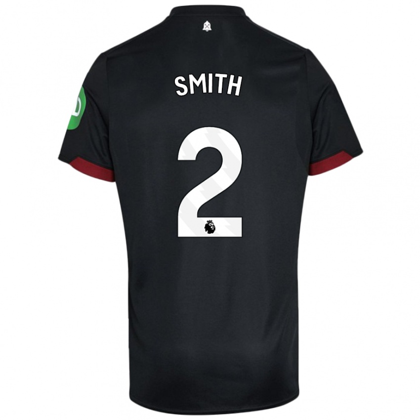 Niño Camiseta Kirsty Smith #2 Negro Blanco 2ª Equipación 2024/25 La Camisa Perú