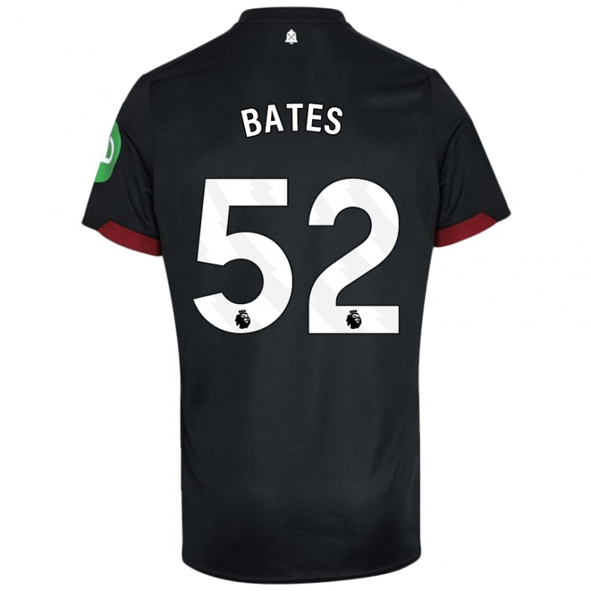 Niño Camiseta Billy Bates #52 Negro Blanco 2ª Equipación 2024/25 La Camisa Perú