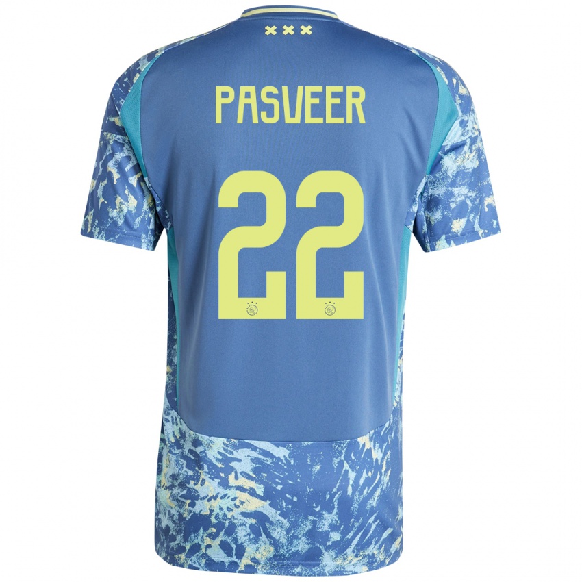 Niño Camiseta Remko Pasveer #22 Gris Azul Amarillo 2ª Equipación 2024/25 La Camisa Perú