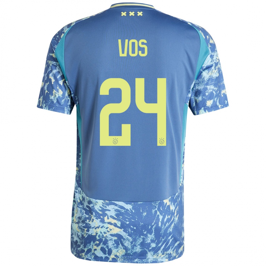 Niño Camiseta Silvano Vos #24 Gris Azul Amarillo 2ª Equipación 2024/25 La Camisa Perú