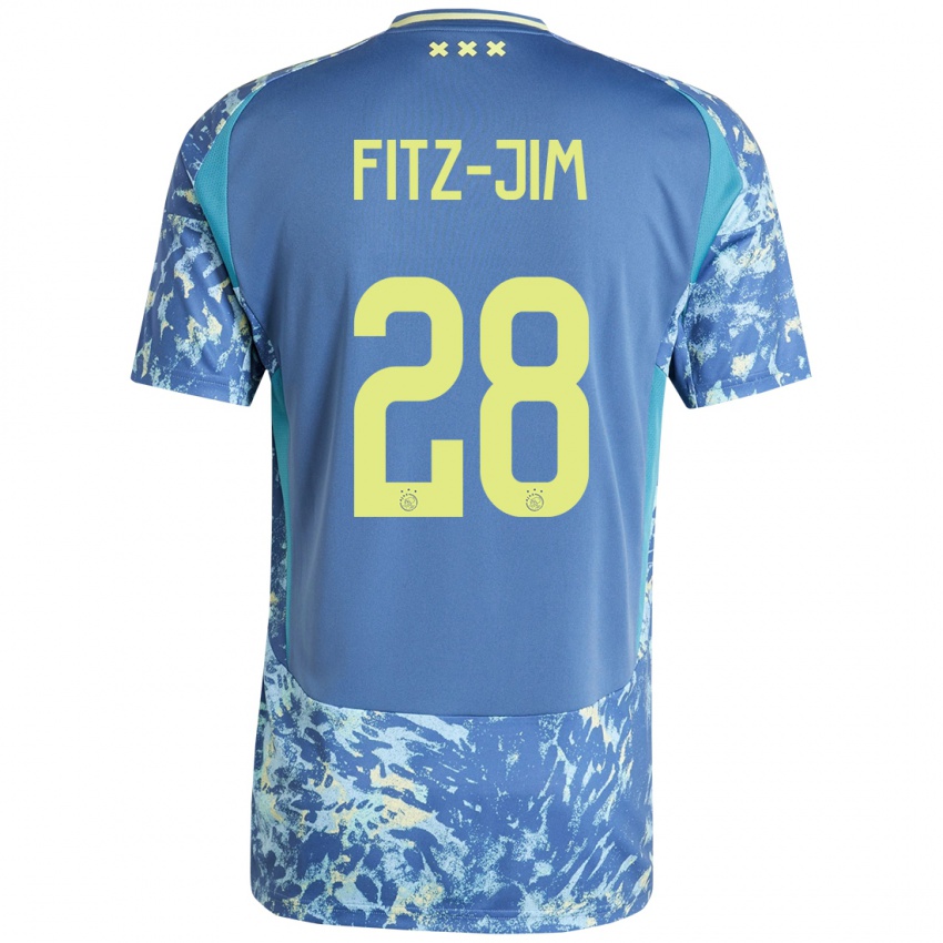 Niño Camiseta Kian Fitz-Jim #28 Gris Azul Amarillo 2ª Equipación 2024/25 La Camisa Perú