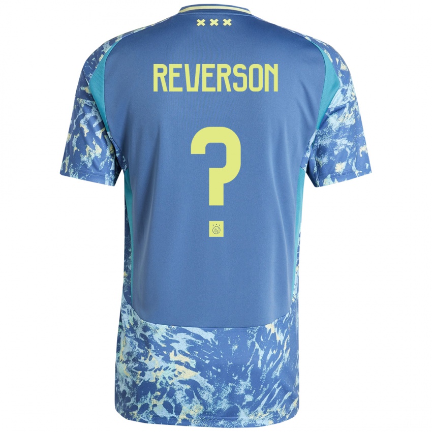 Niño Camiseta Paul Reverson #0 Gris Azul Amarillo 2ª Equipación 2024/25 La Camisa Perú