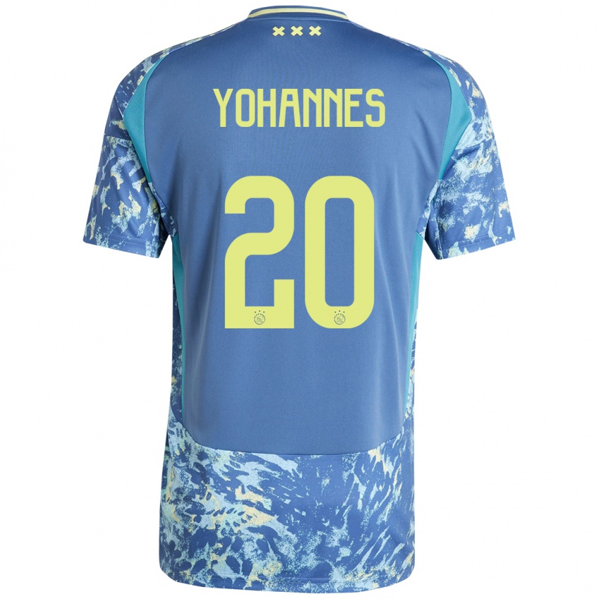 Niño Camiseta Lily Yohannes #20 Gris Azul Amarillo 2ª Equipación 2024/25 La Camisa Perú