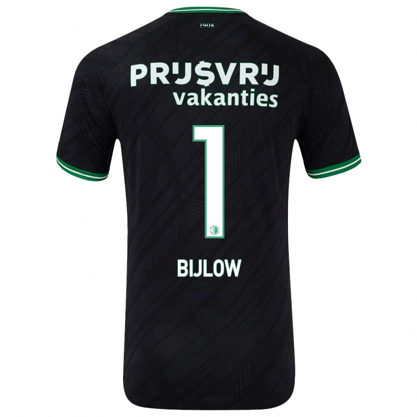 Niño Camiseta Justin Bijlow #1 Negro Verde 2ª Equipación 2024/25 La Camisa Perú