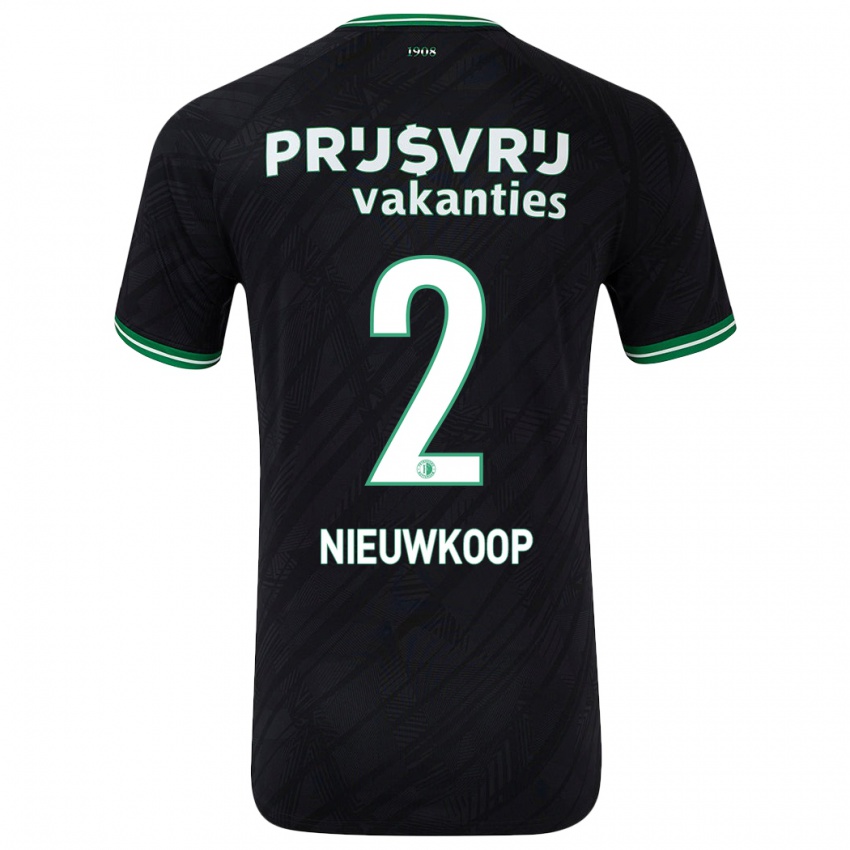 Niño Camiseta Bart Nieuwkoop #2 Negro Verde 2ª Equipación 2024/25 La Camisa Perú