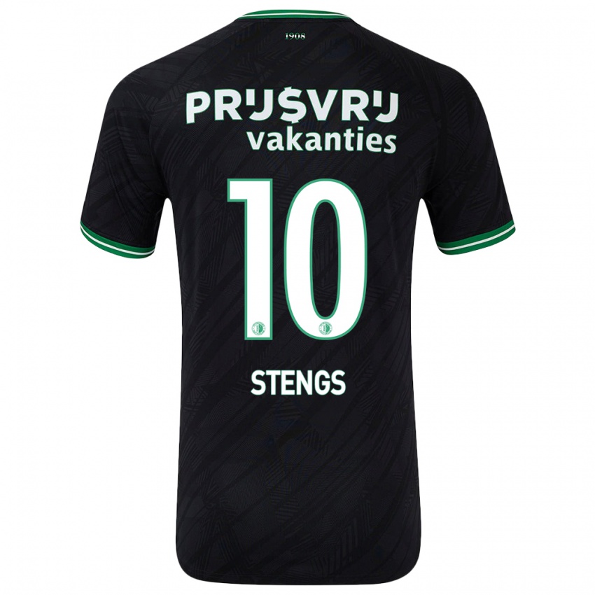 Niño Camiseta Calvin Stengs #10 Negro Verde 2ª Equipación 2024/25 La Camisa Perú